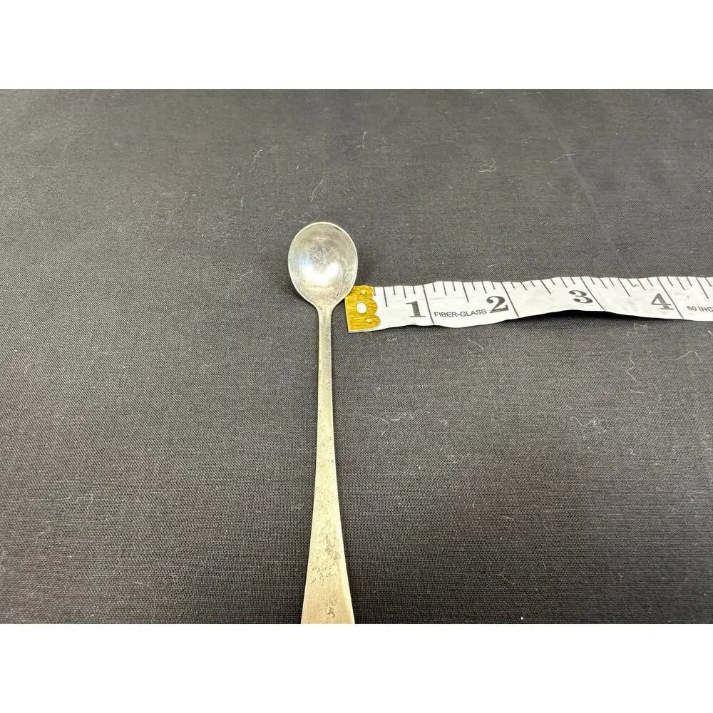 Tiny Salt Mustard Demitasse Spoon Ladle Vintage Stamped 